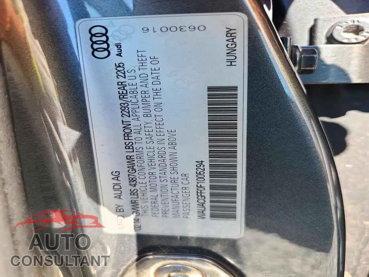 AUDI A3 2015 - WAUACGFF0F1005294