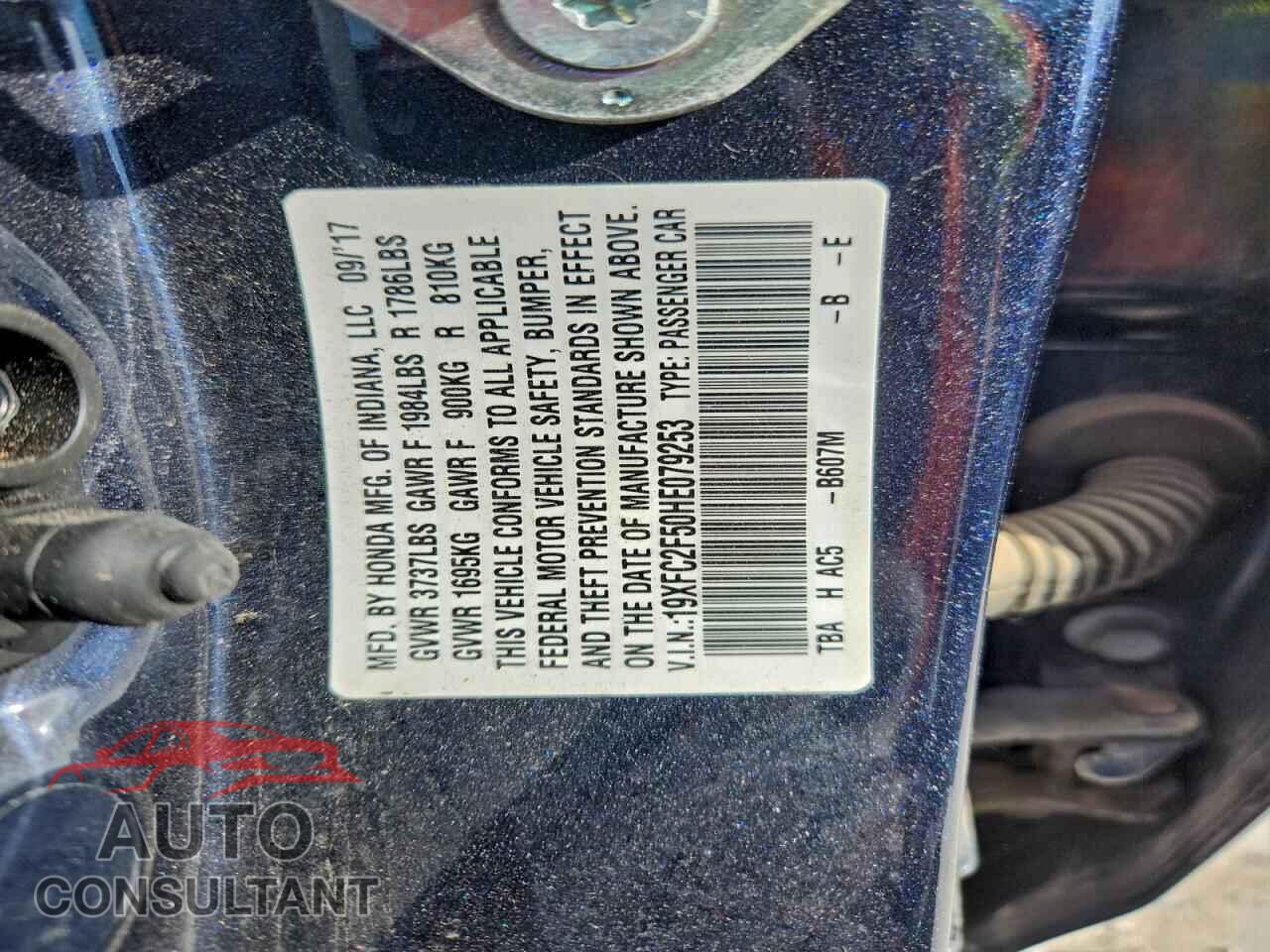 HONDA CIVIC 2017 - 19XFC2F50HE079253