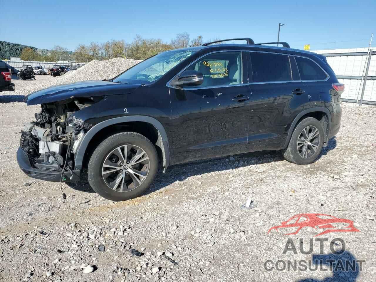 TOYOTA HIGHLANDER 2016 - 5TDJKRFH5GS255508