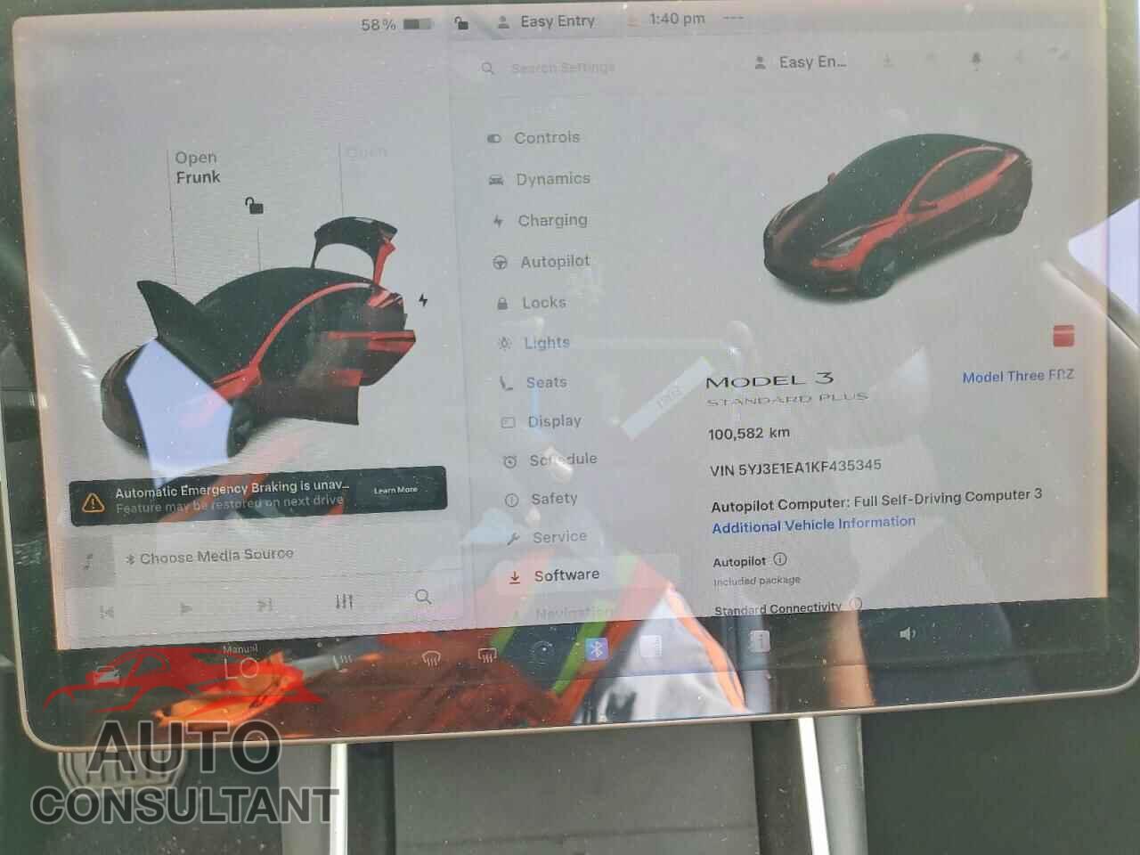 TESLA MODEL 3 2019 - 5YJ3E1EA1KF435345