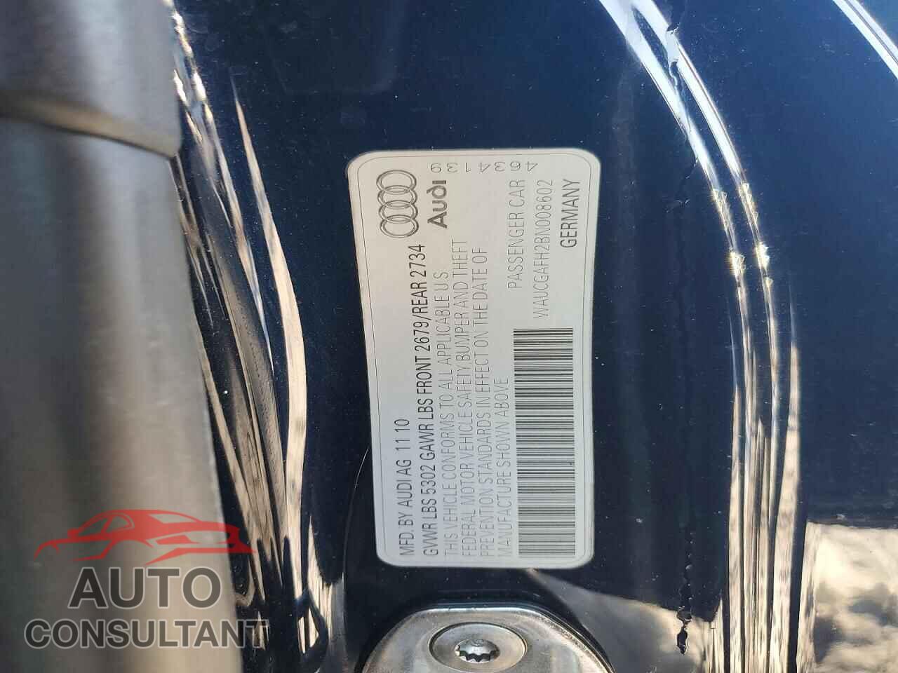 AUDI S5/RS5 2011 - WAUCGAFH2BN008602