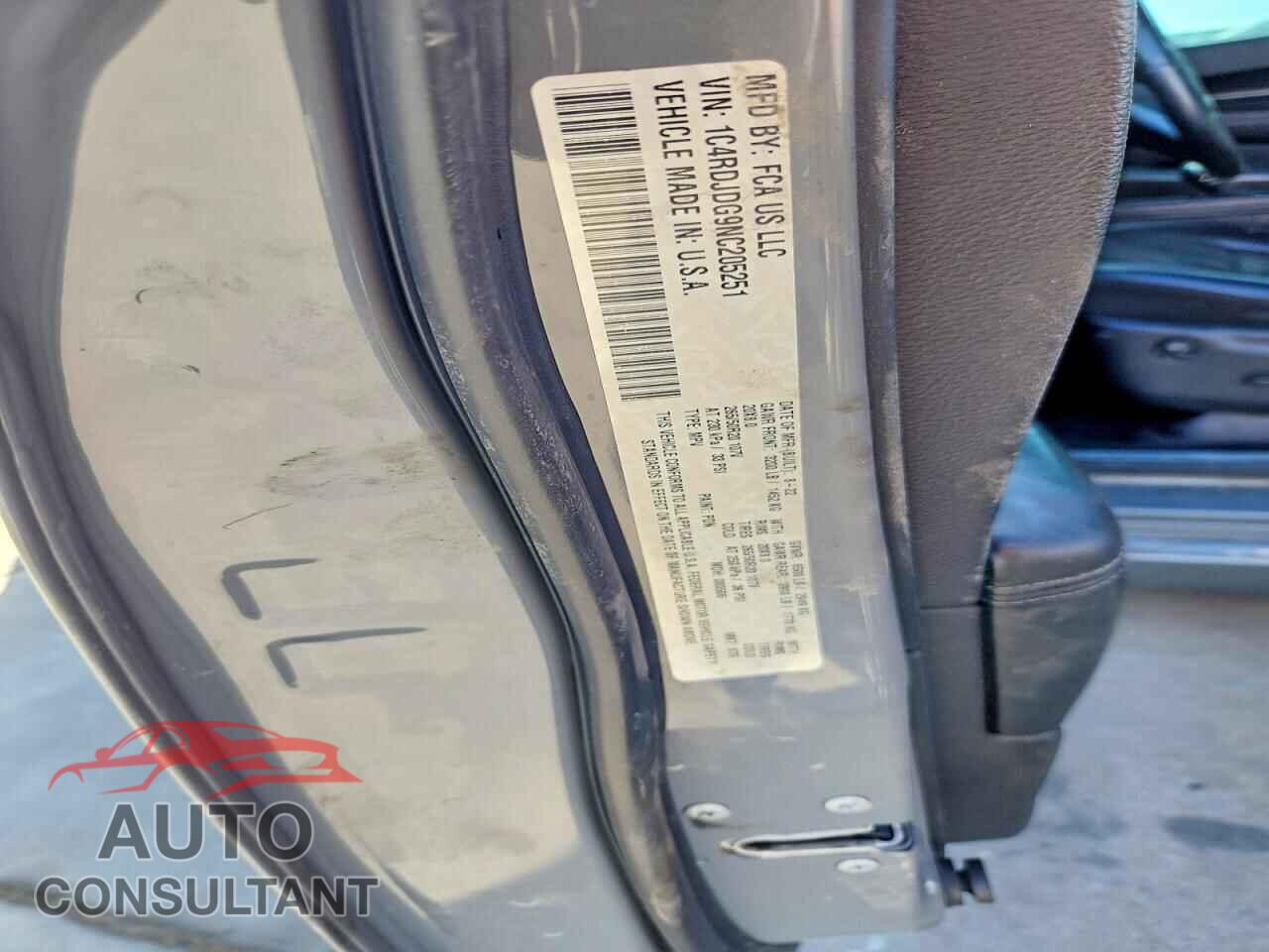 DODGE DURANGO 2022 - 1C4RDJDG9NC205251