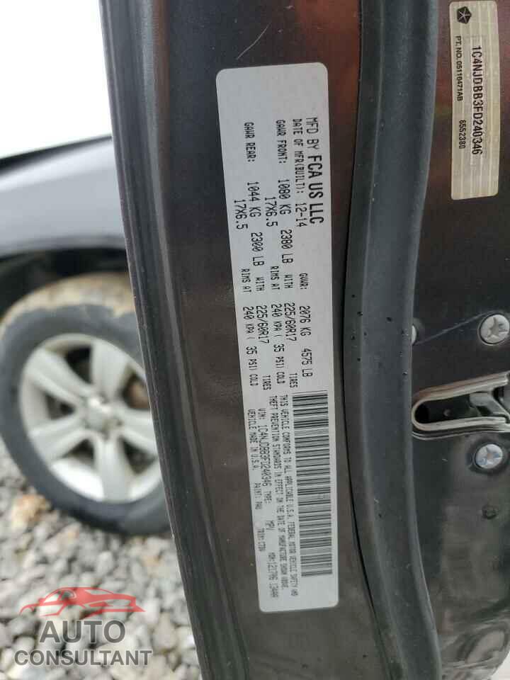 JEEP COMPASS 2015 - 1C4NJDBB3FD240346
