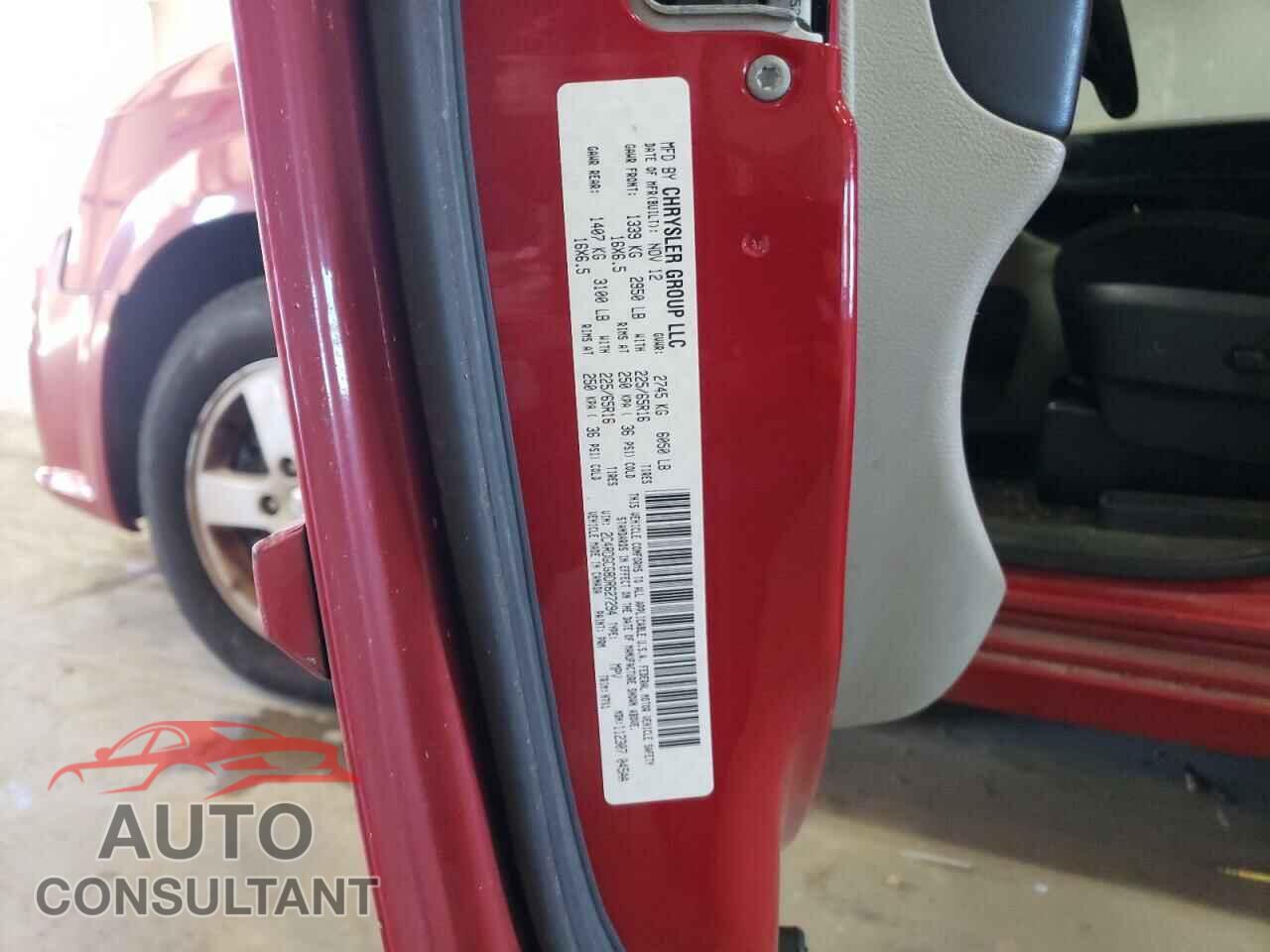 DODGE CARAVAN 2013 - 2C4RDGCG8DR627294
