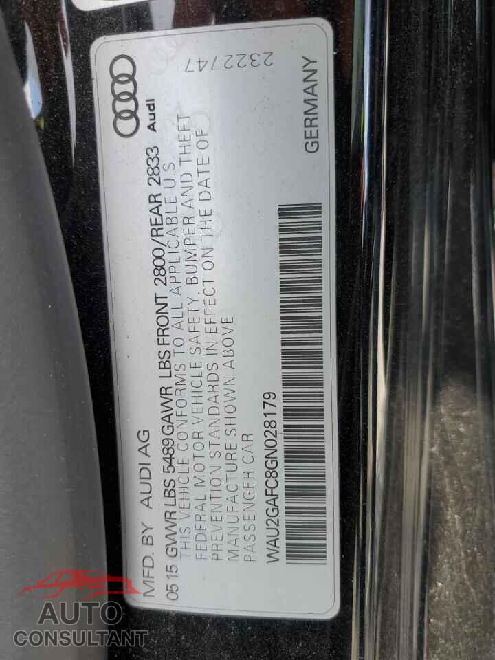 AUDI A7 2016 - WAU2GAFC8GN028179