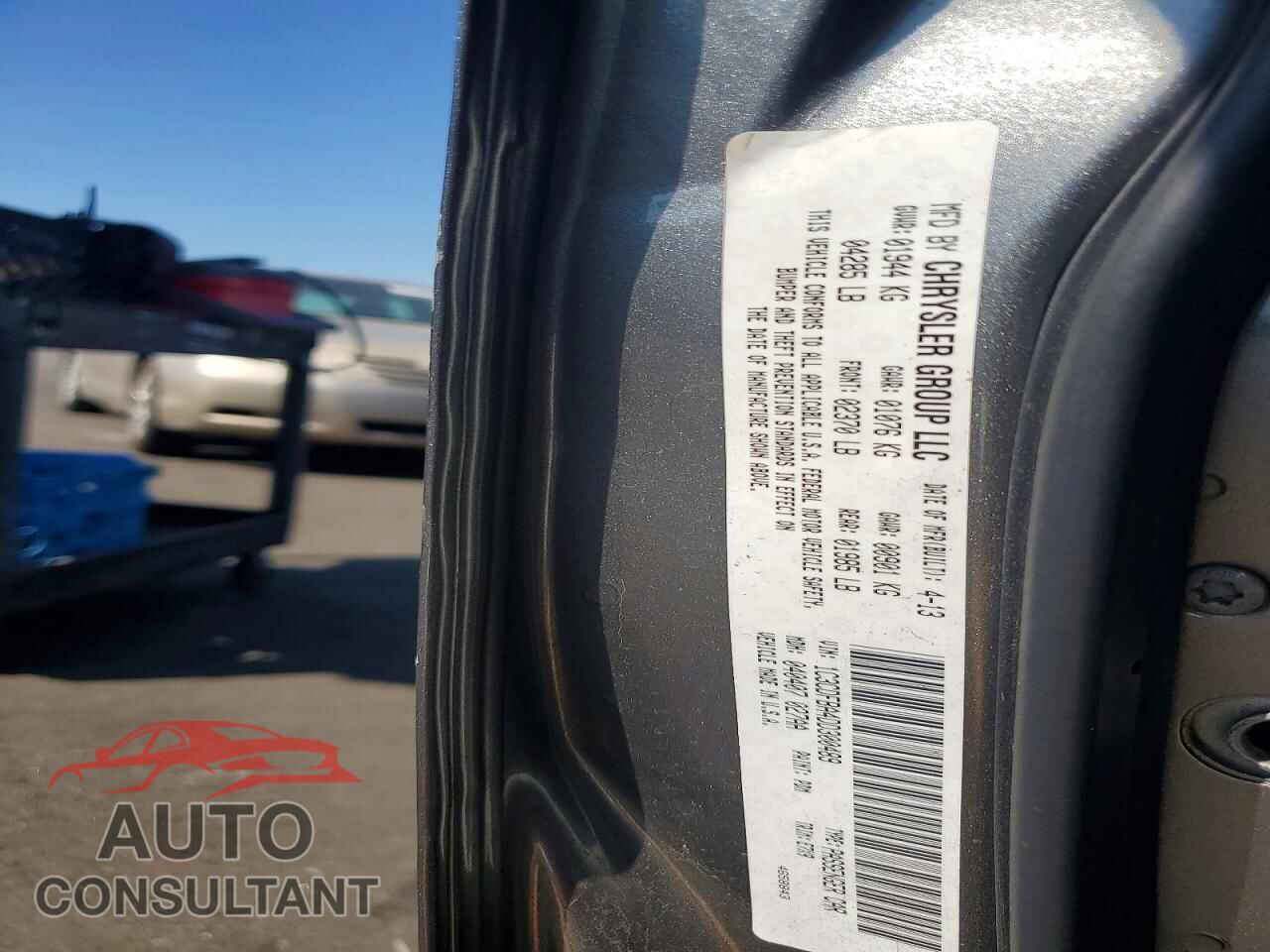 DODGE DART 2013 - 1C3CDFBA4DD300489