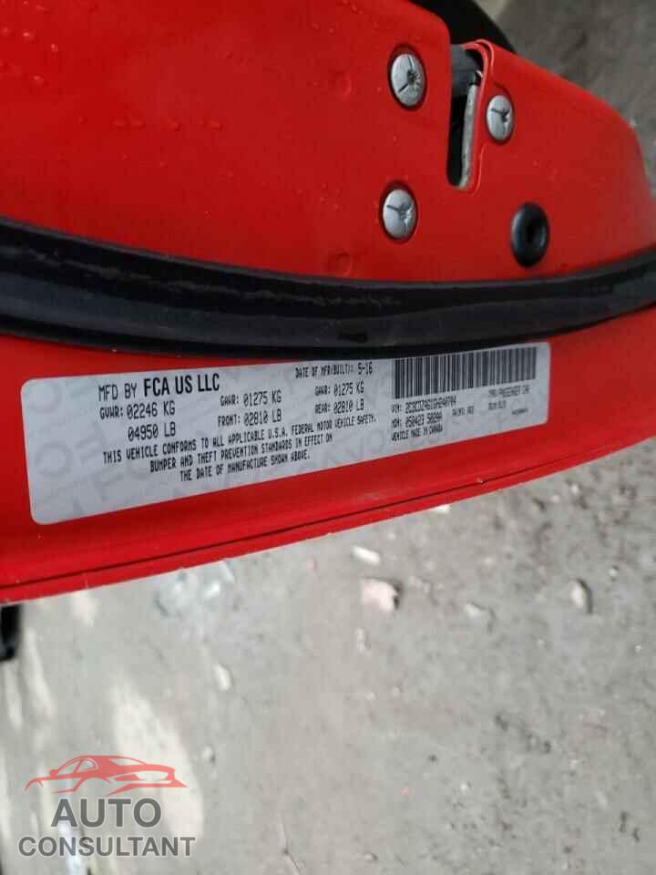 DODGE CHALLENGER 2016 - 2C3CDZAG1GH240704