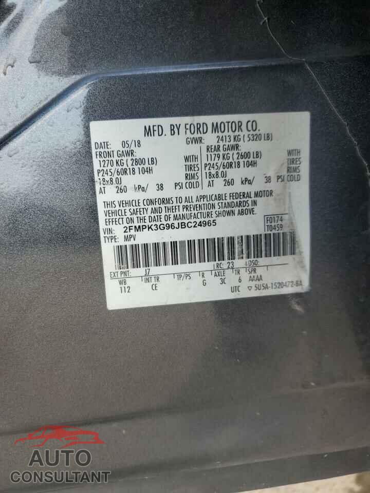 FORD EDGE 2018 - 2FMPK3G96JBC24965