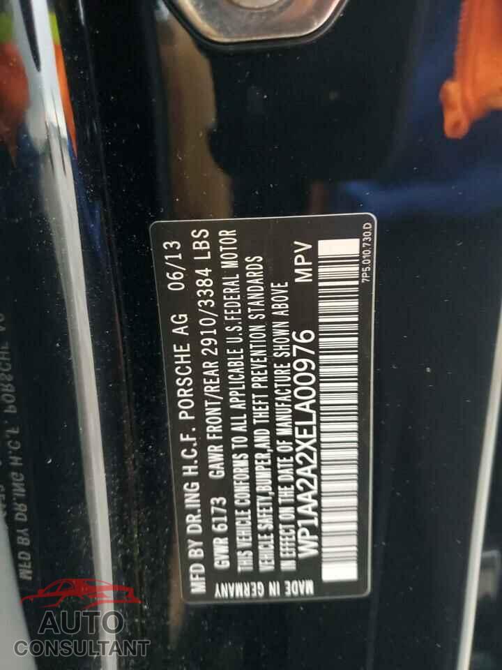 PORSCHE CAYENNE 2014 - WP1AA2A2XELA00976