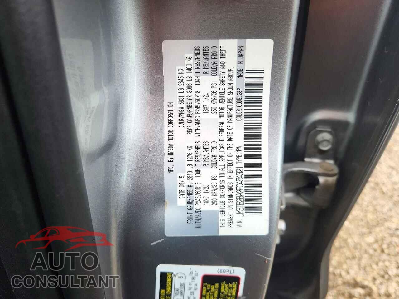 MAZDA CX-9 2015 - JM3TB2BA2F0464321