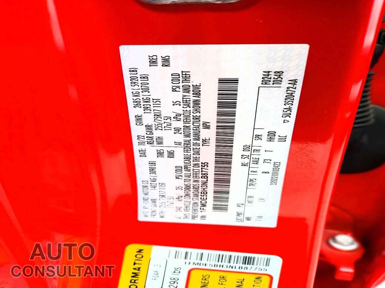 FORD BRONCO 2022 - 1FMDE5BH3NLB87755