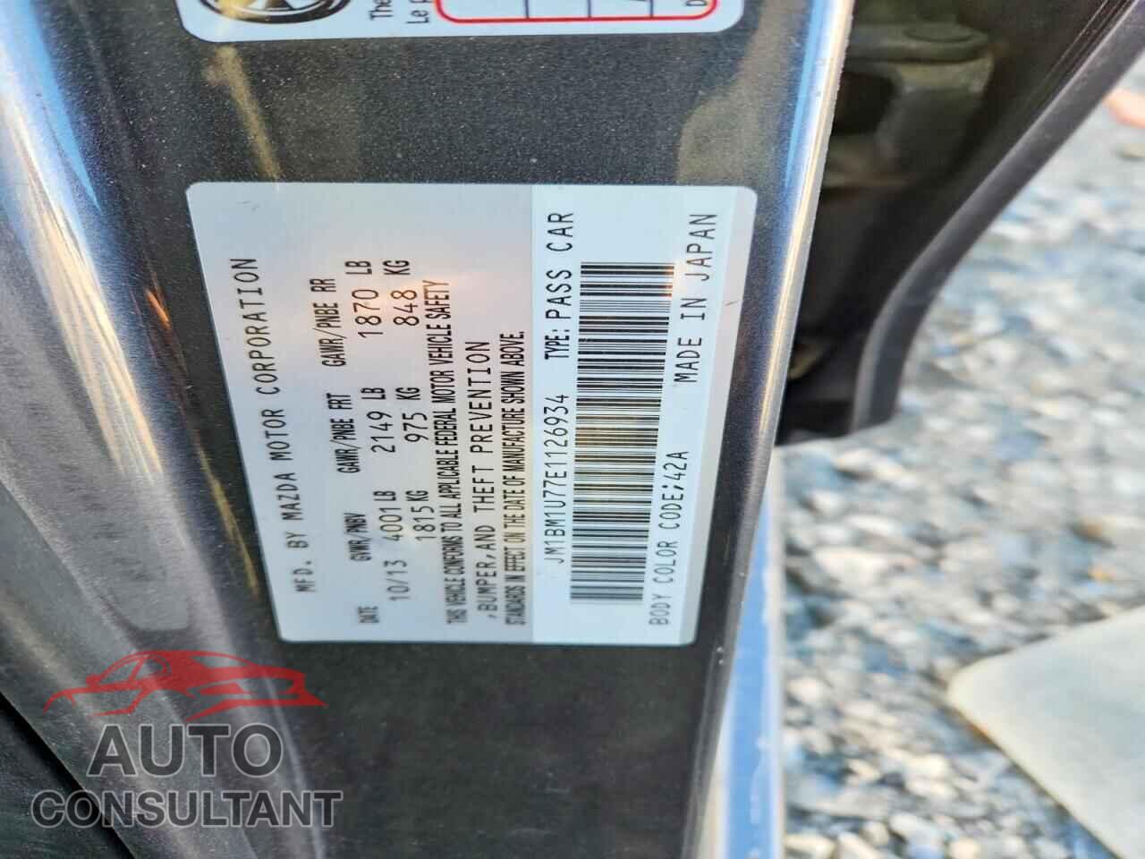MAZDA 3 2014 - JM1BM1U77E1126934