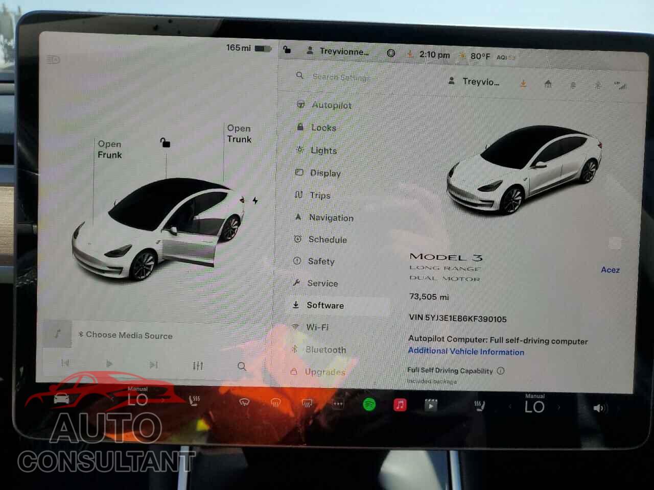 TESLA MODEL 3 2019 - 5YJ3E1EB6KF390105