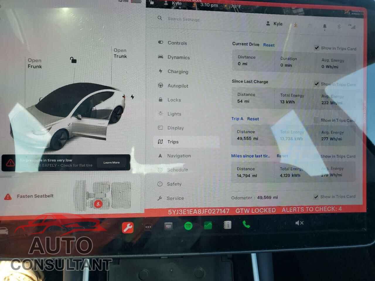 TESLA MODEL 3 2018 - 5YJ3E1EA8JF027147