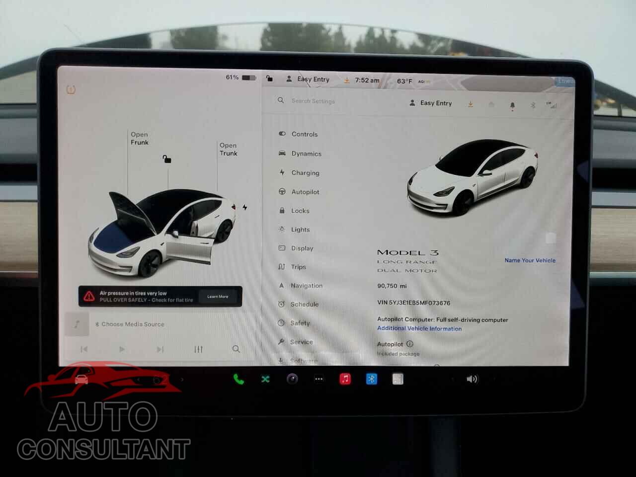 TESLA MODEL 3 2021 - 5YJ3E1EB5MF073676