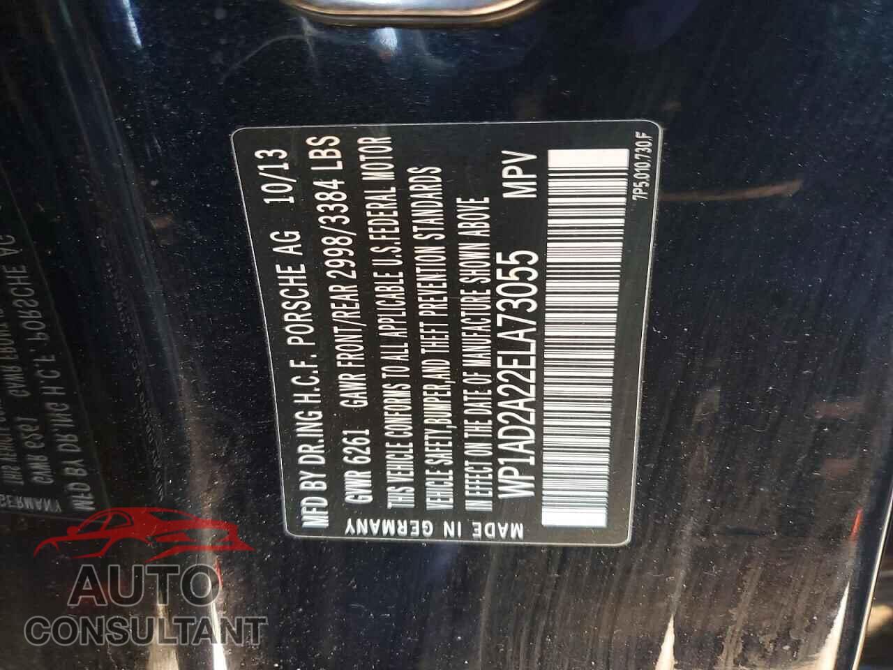 PORSCHE CAYENNE 2014 - WP1AD2A22ELA73055