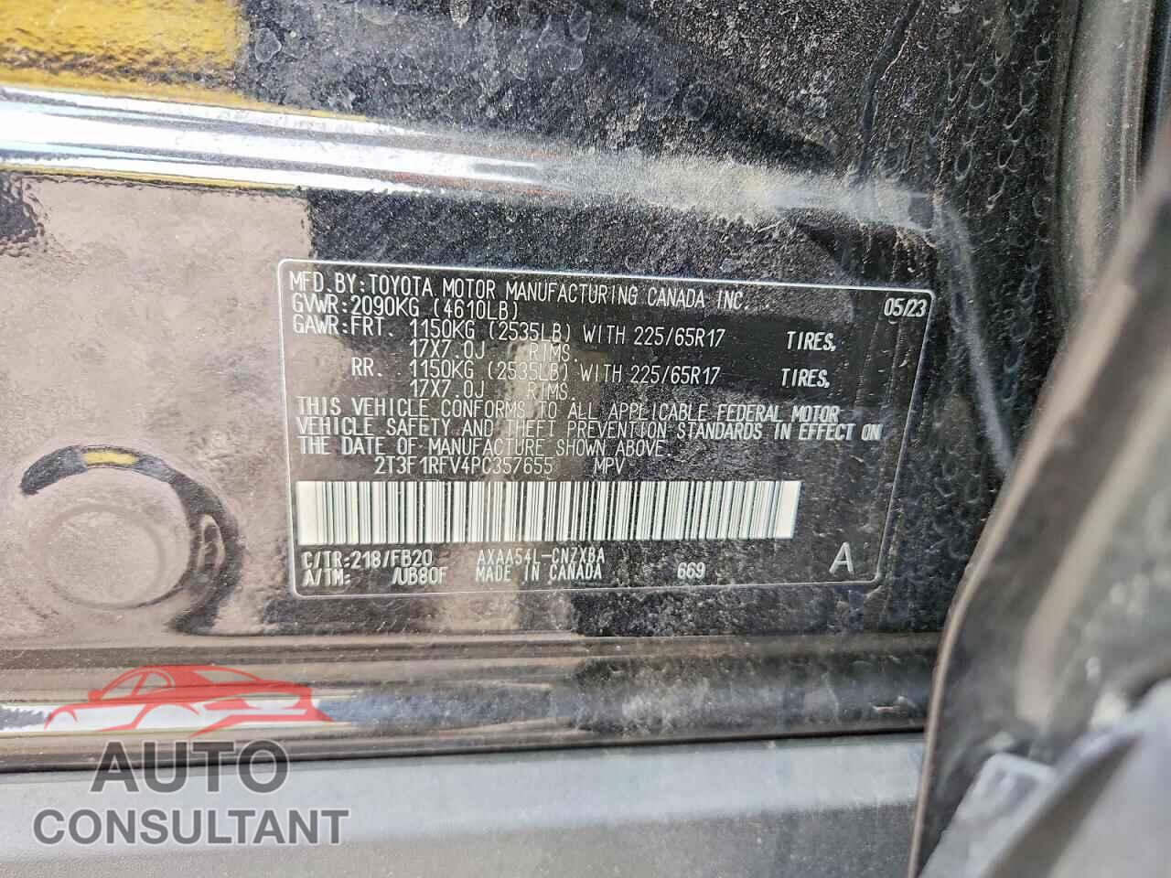 TOYOTA RAV4 2023 - 2T3F1RFV4PC357655