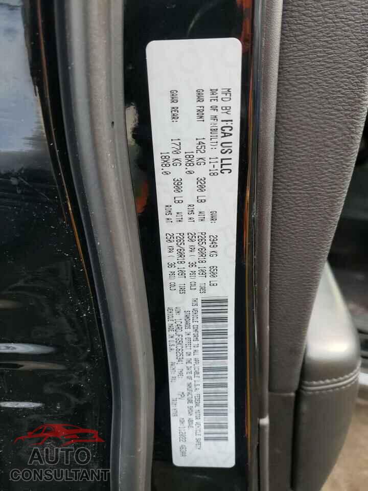 DODGE DURANGO 2019 - 1C4RDJFG5KC625341