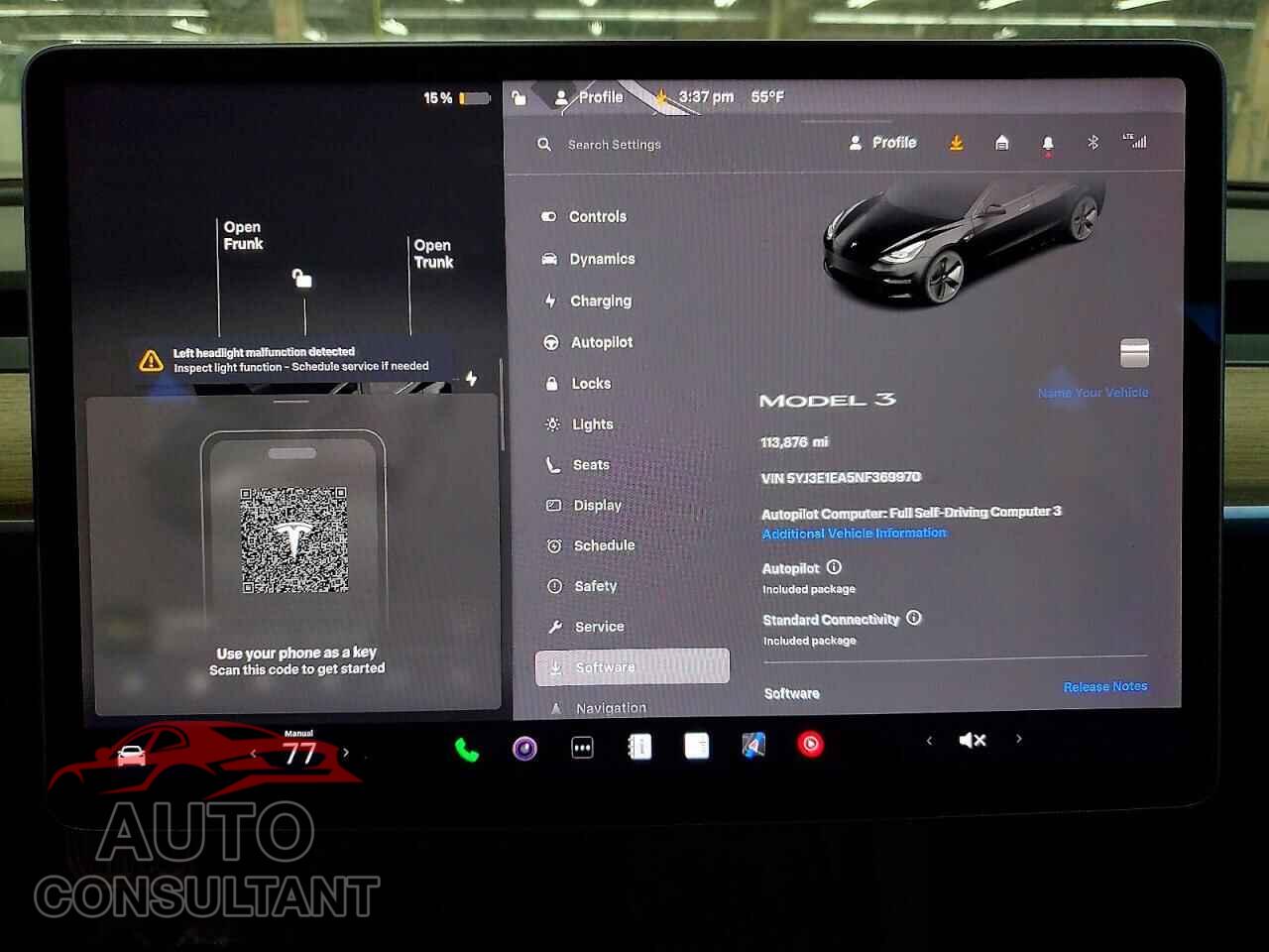 TESLA MODEL 3 2022 - 5YJ3E1EA5NF369970