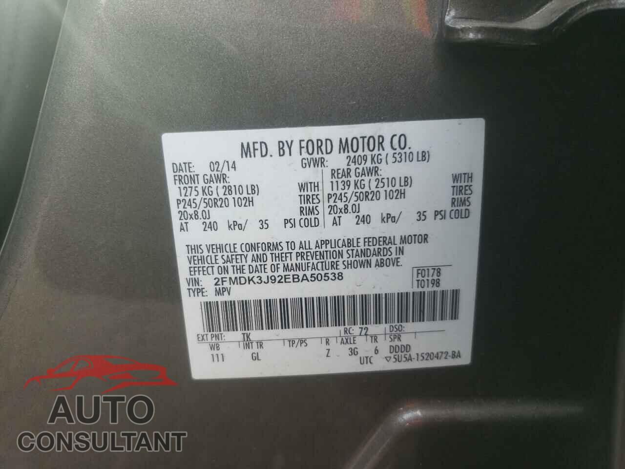 FORD EDGE 2014 - 2FMDK3J92EBA50538