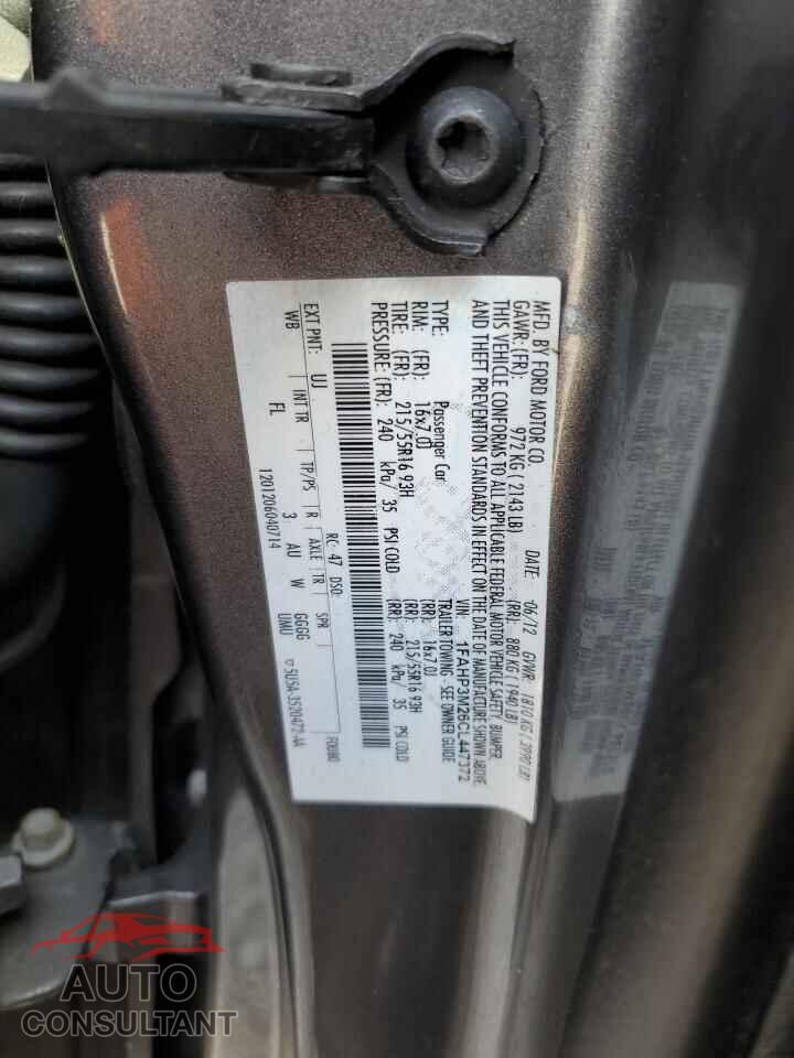 FORD FOCUS 2012 - 1FAHP3M26CL447372