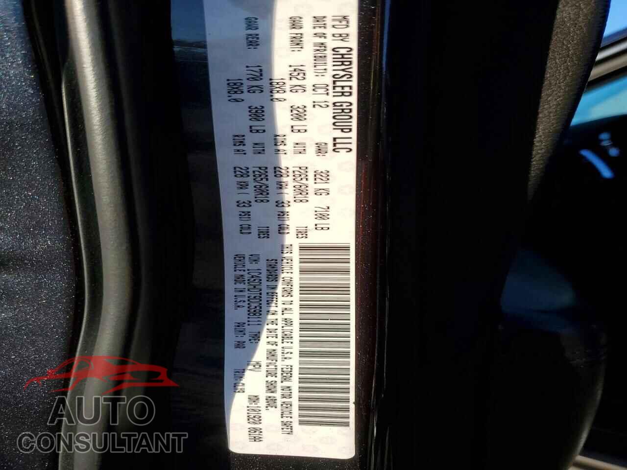 DODGE DURANGO 2013 - 1C4SDHDT9DC598111