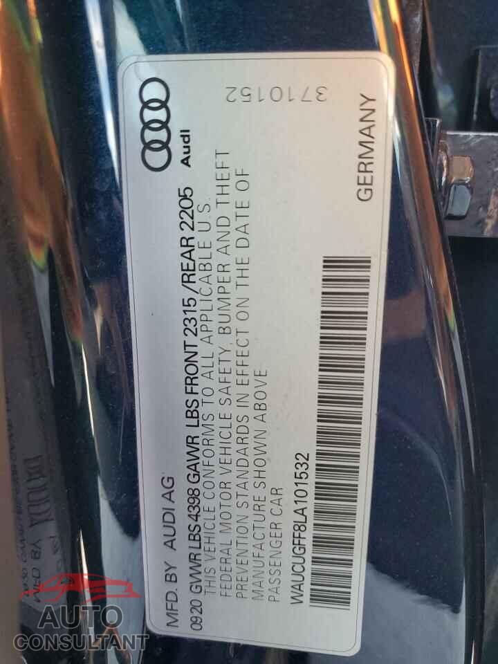 AUDI A3 2020 - WAUCUGFF8LA101532