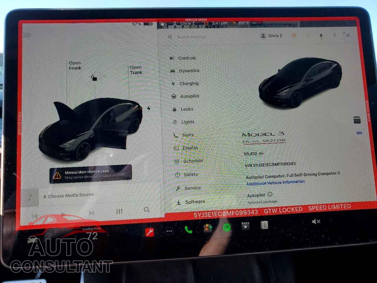 TESLA MODEL 3 2021 - 5YJ3E1EC8MF099343