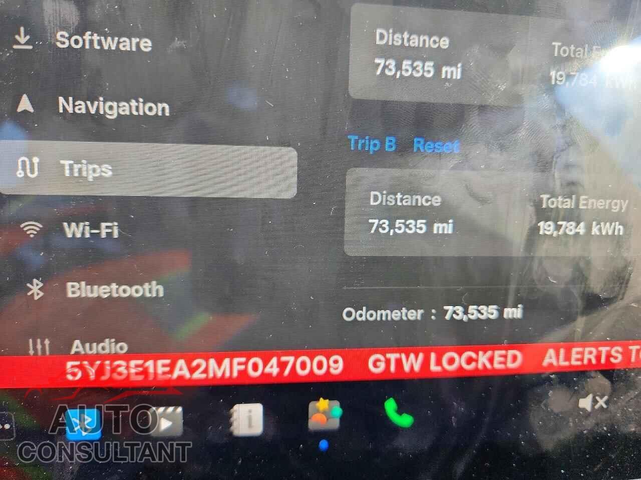 TESLA MODEL 3 2021 - 5YJ3E1EA2MF047009