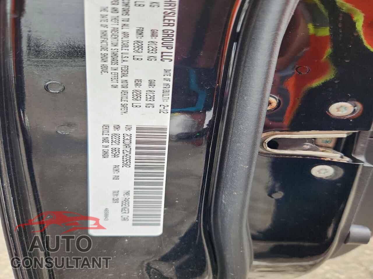DODGE CHARGER 2012 - 2C3CDXAT2CH226502