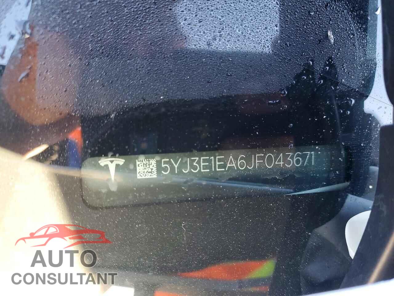 TESLA MODEL 3 2018 - 5YJ3E1EA6JF043671