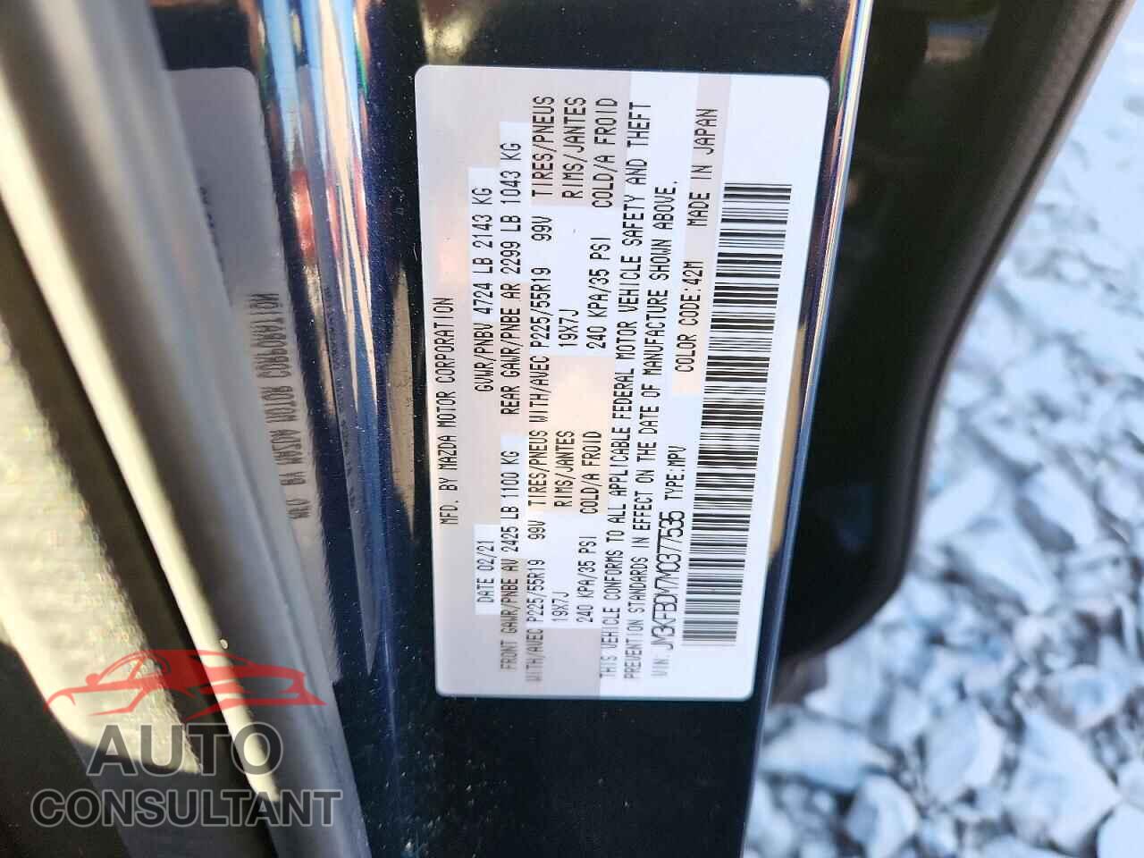 MAZDA CX-5 2021 - JM3KFBDM7M0377535