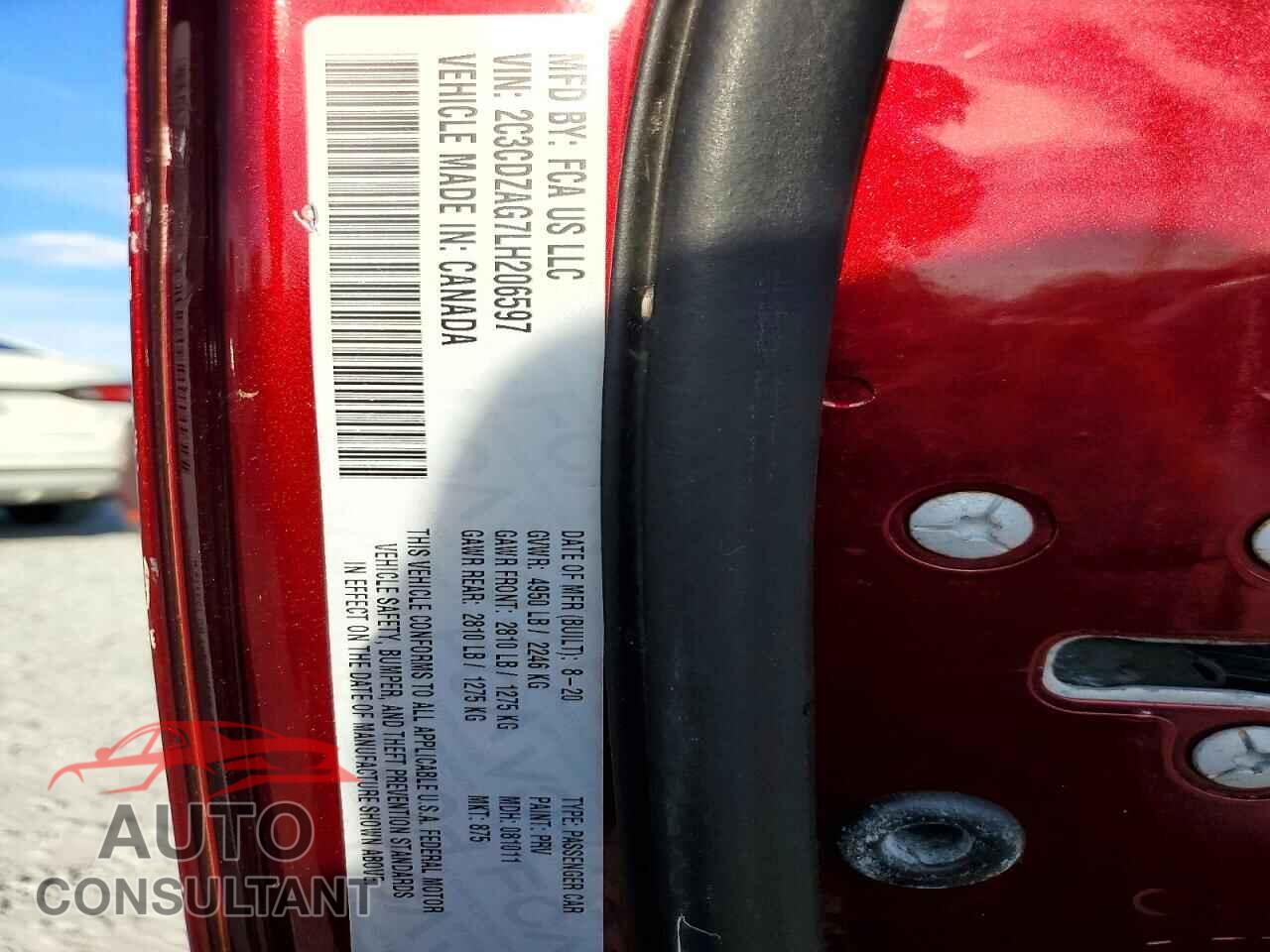 DODGE CHALLENGER 2020 - 2C3CDZAG7LH206597