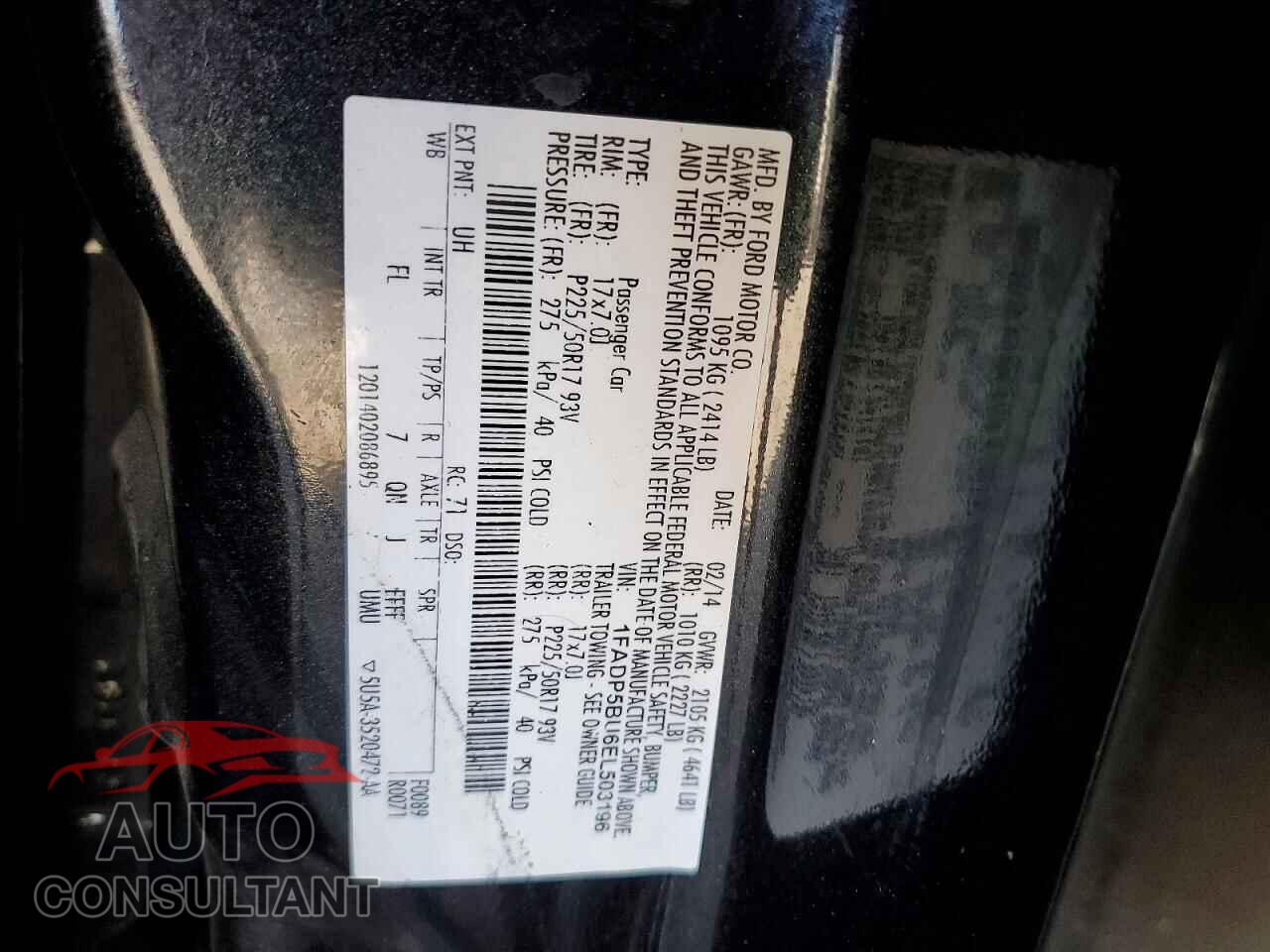 FORD CMAX 2014 - 1FADP5BU6EL503196