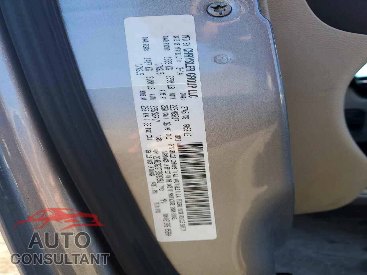DODGE CARAVAN 2014 - 2C4RDGCG7ER283961