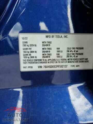 TESLA MODEL Y 2023 - 7SAYGDEE2PF592137