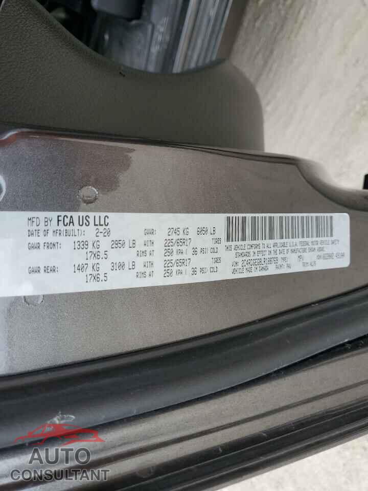 DODGE CARAVAN 2020 - 2C4RDGEG8LR188769