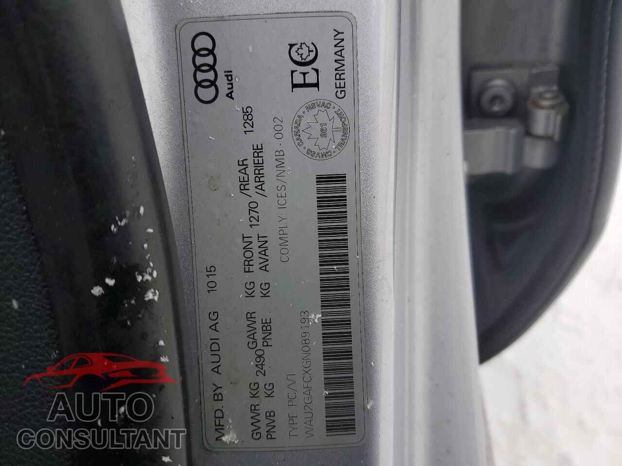 AUDI A7 2016 - WAU2GAFCXGN089193