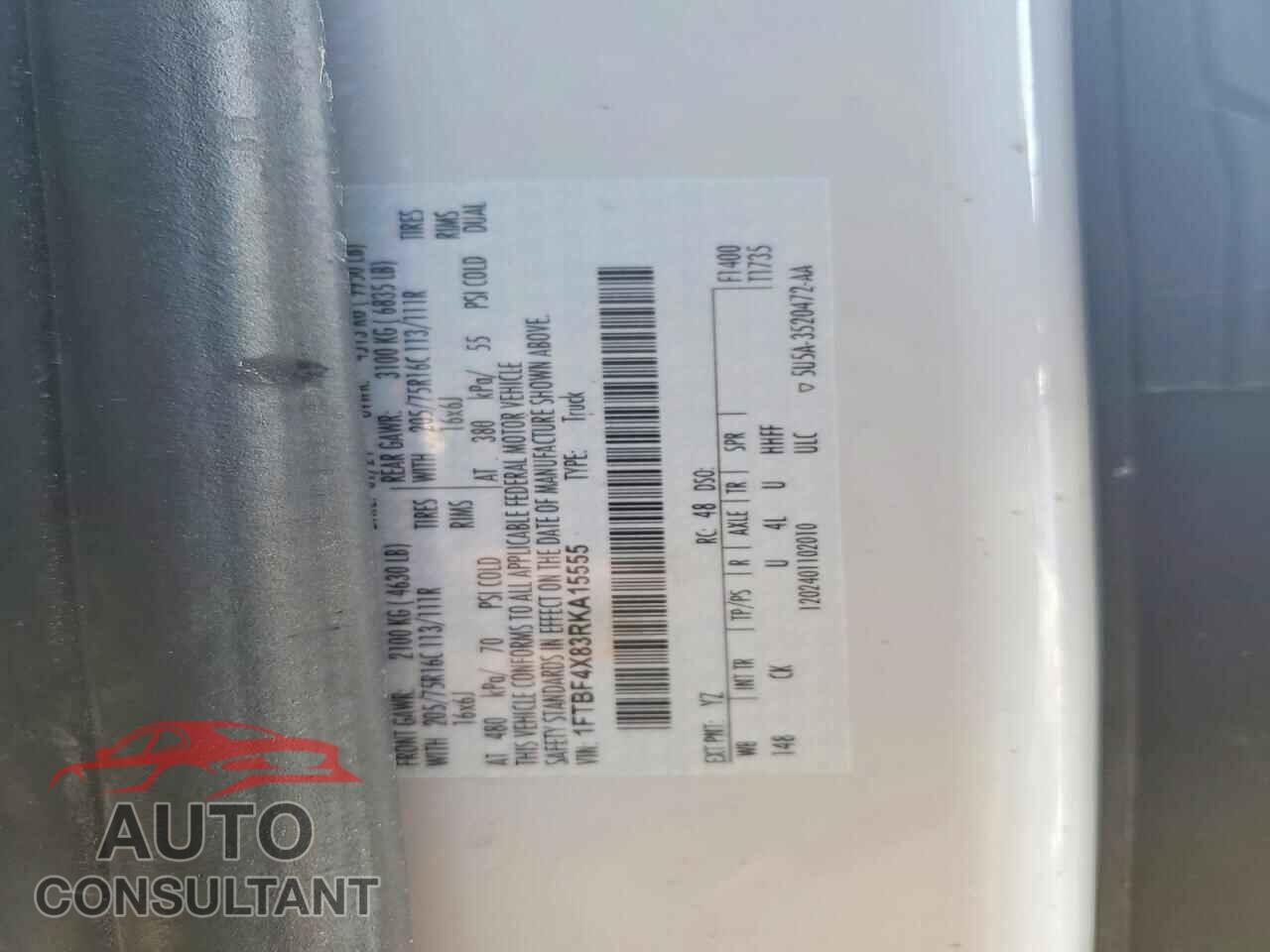 FORD TRANSIT 2024 - 1FTBF4X83RKA15555