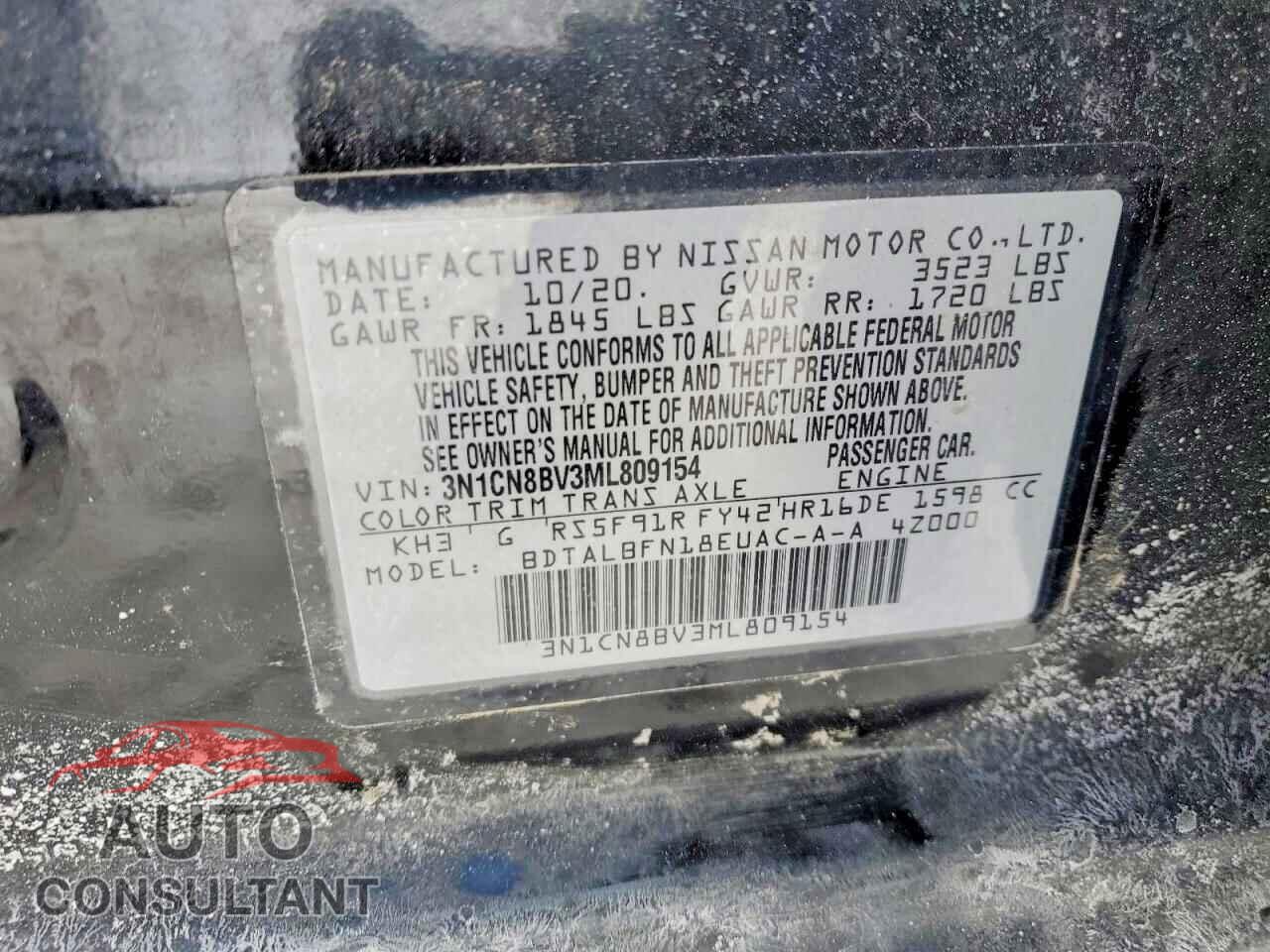 NISSAN VERSA 2021 - 3N1CN8BV3ML809154