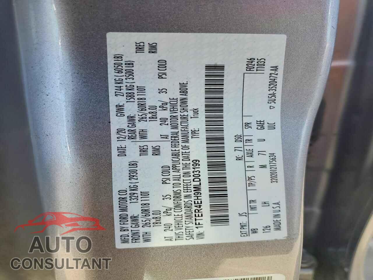 FORD RANGER 2021 - 1FTER4EH9MLD03199