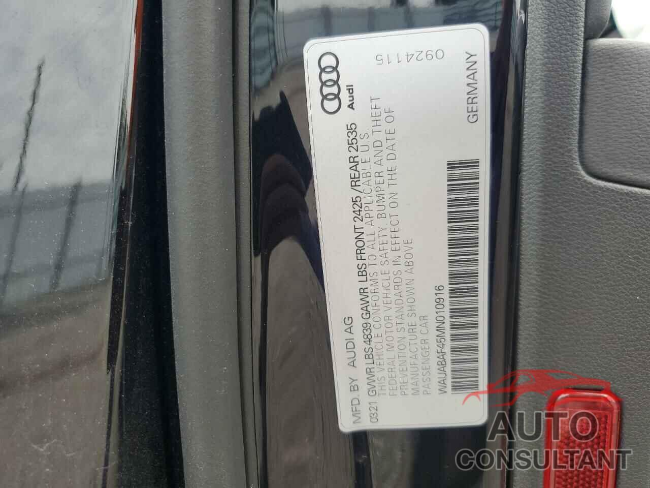 AUDI A4 2021 - WAUABAF45MN010916
