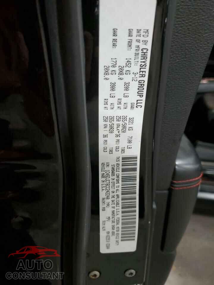 DODGE DURANGO 2012 - 1C4SDJCT6CC242240