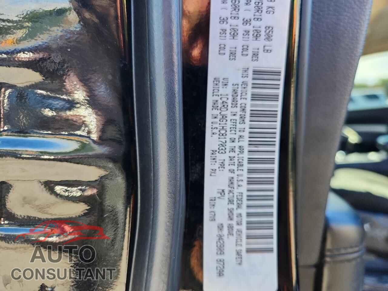 DODGE DURANGO 2017 - 1C4RDJAG1HC817033