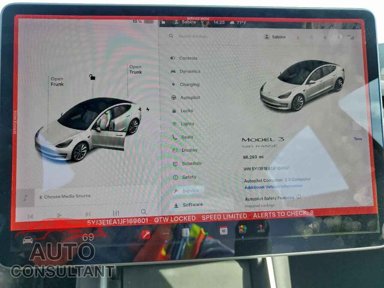 TESLA MODEL 3 2018 - 5YJ3E1EA1JF169601