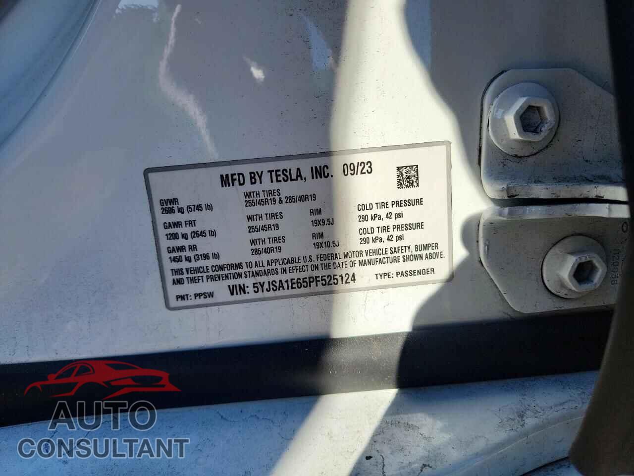 TESLA MODEL S 2023 - 5YJSA1E65PF525124