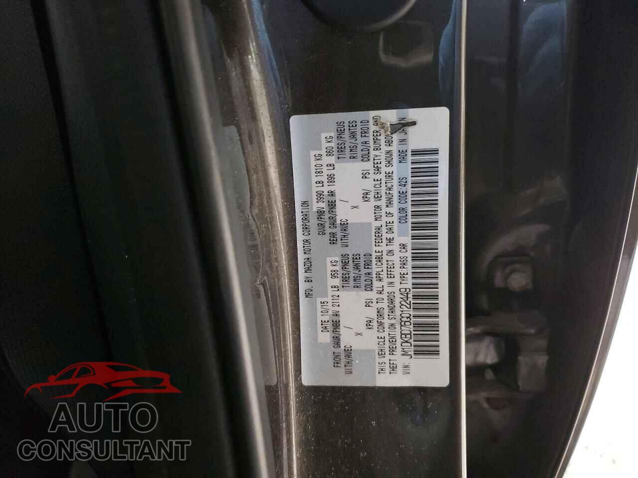 MAZDA CX-3 2016 - JM1DKBD76G0122449