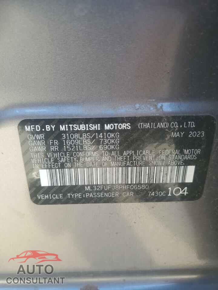 MITSUBISHI MIRAGE 2023 - ML32FUFJ8PHF06580