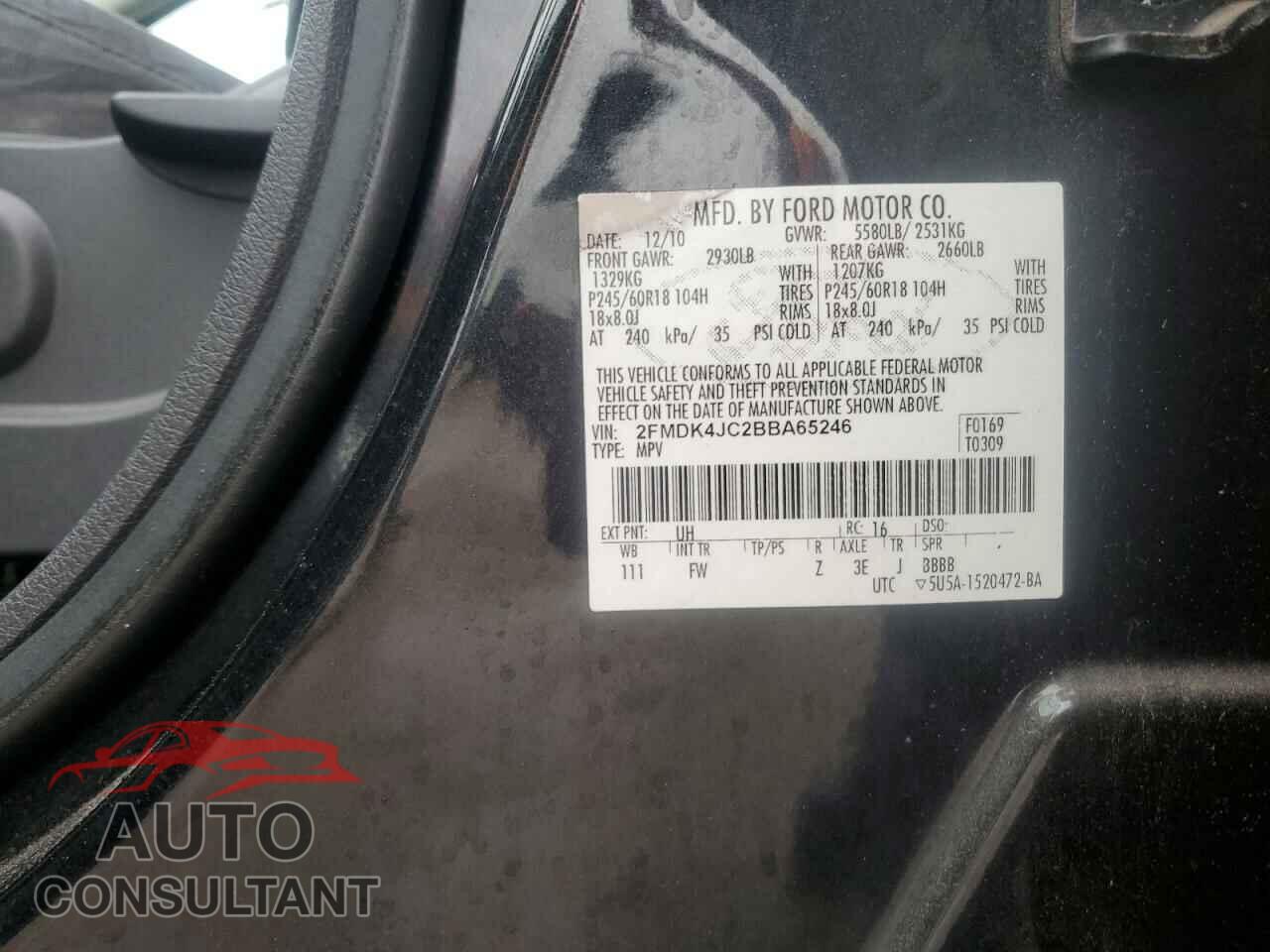 FORD EDGE 2011 - 2FMDK4JC2BBA65246