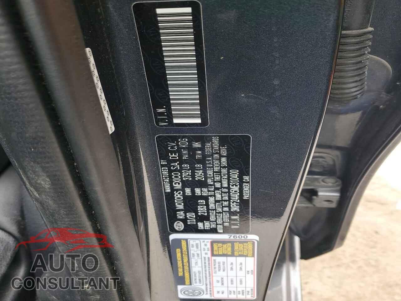 KIA FORTE 2021 - 3KPF24AD5ME310400